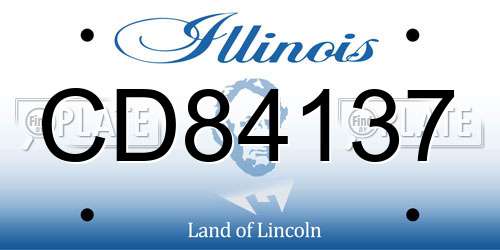 CD84137 Illinois License Plate