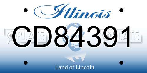 CD84391 Illinois License Plate