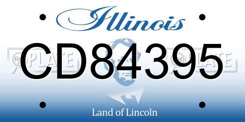CD84395 Illinois License Plate