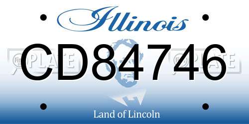CD84746 Illinois License Plate