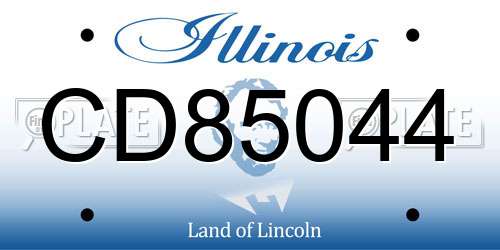 CD85044 Illinois License Plate