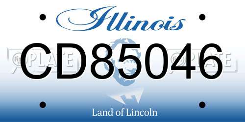 CD85046 Illinois License Plate