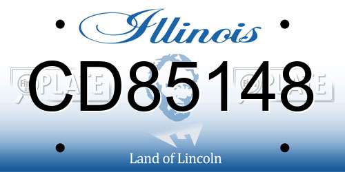 CD85148 Illinois License Plate