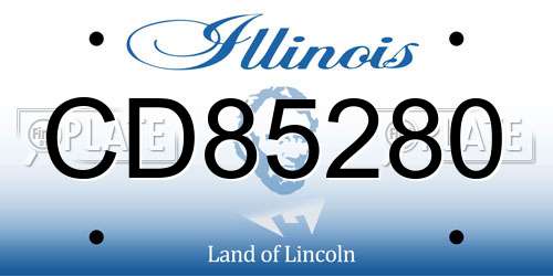 CD85280 Illinois License Plate