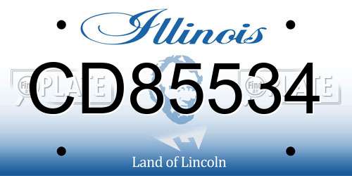 CD85534 Illinois License Plate