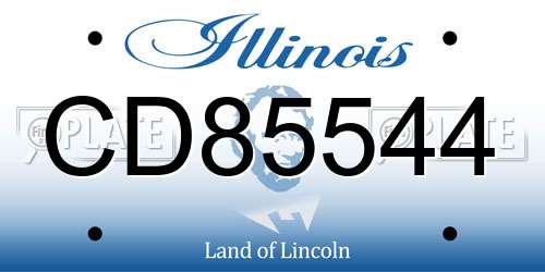 CD85544 Illinois License Plate