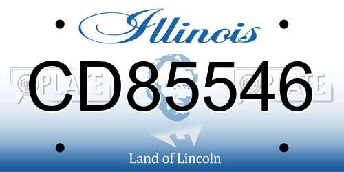 CD85546 Illinois License Plate