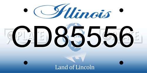 CD85556 Illinois License Plate