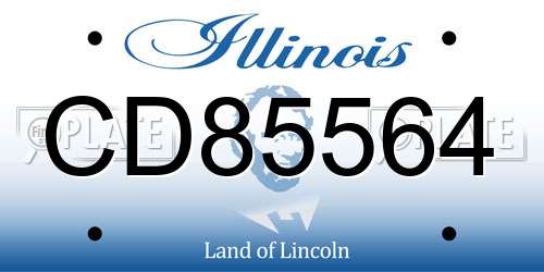 CD85564 Illinois License Plate