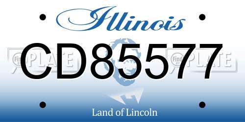 CD85577 Illinois License Plate