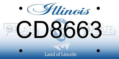 CD8663 Illinois License Plate
