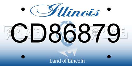 CD86879 Illinois License Plate