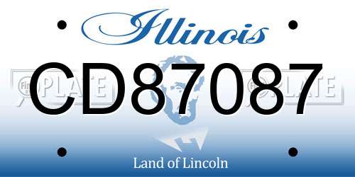 CD87087 Illinois License Plate