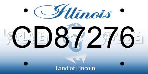 CD87276 Illinois License Plate