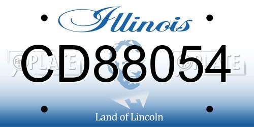 CD88054 Illinois License Plate