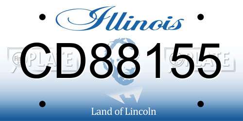 CD88155 Illinois License Plate