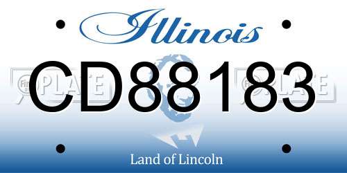 CD88183 Illinois License Plate