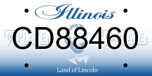 CD88460 Illinois License Plate