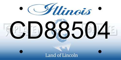 CD88504 Illinois License Plate