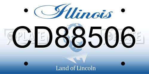 CD88506 Illinois License Plate