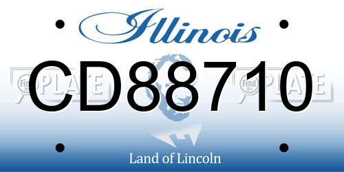 CD88710 Illinois License Plate
