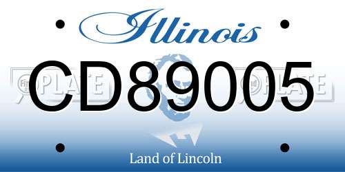 CD89005 Illinois License Plate