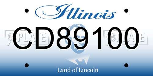 CD89100 Illinois License Plate