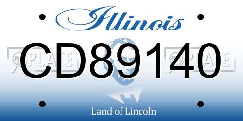 CD89140 Illinois License Plate