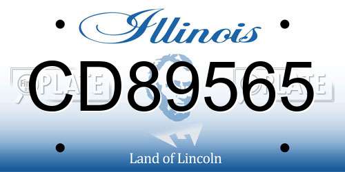 CD89565 Illinois License Plate