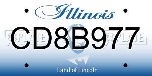 CD8B977 Illinois License Plate