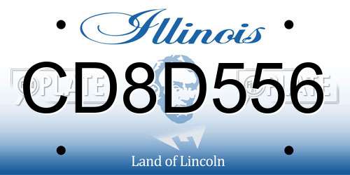 CD8D556 Illinois License Plate