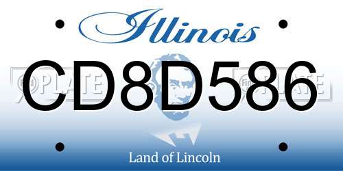 CD8D586 Illinois License Plate