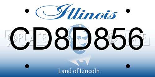 CD8D856 Illinois License Plate