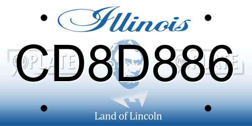 CD8D886 Illinois License Plate