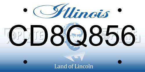 CD8Q856 Illinois License Plate