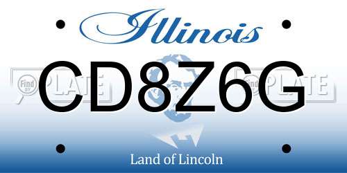 CD8Z6G Illinois License Plate