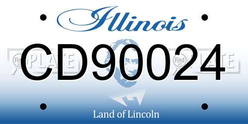 CD90024 Illinois License Plate