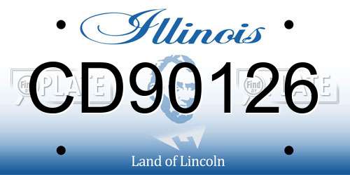 CD90126 Illinois License Plate