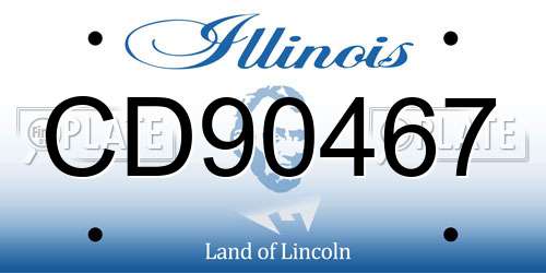 CD90467 Illinois License Plate