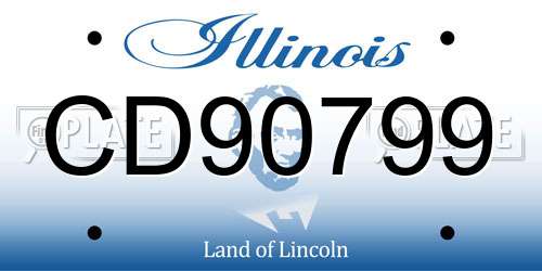 CD90799 Illinois License Plate