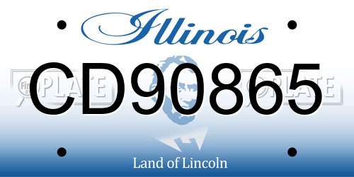 CD90865 Illinois License Plate