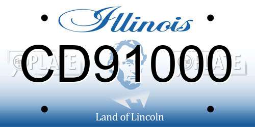 CD91000 Illinois License Plate