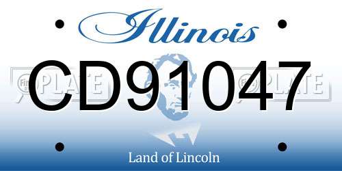 CD91047 Illinois License Plate