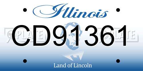 CD91361 Illinois License Plate