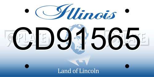 CD91565 Illinois License Plate