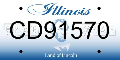 CD91570 Illinois License Plate