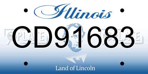 CD91683 Illinois License Plate