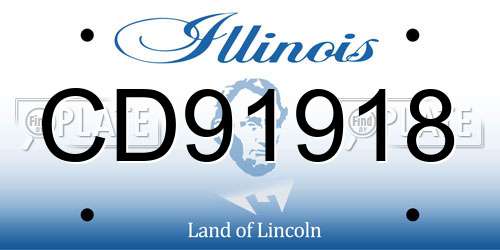 CD91918 Illinois License Plate