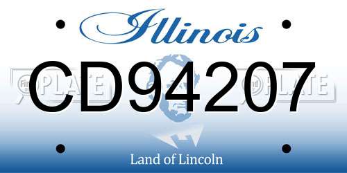 CD94207 Illinois License Plate