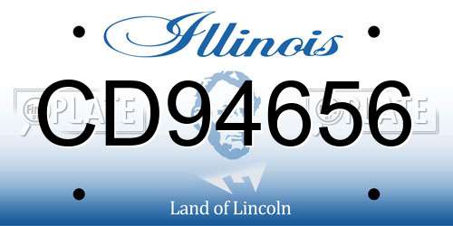 CD94656 Illinois License Plate
